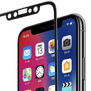 サンワダイレクト　サンワサプライ　旭硝子　iPhone X 保護フィルム　保護ガラス　200-LCD050BK　日本製　made in japan