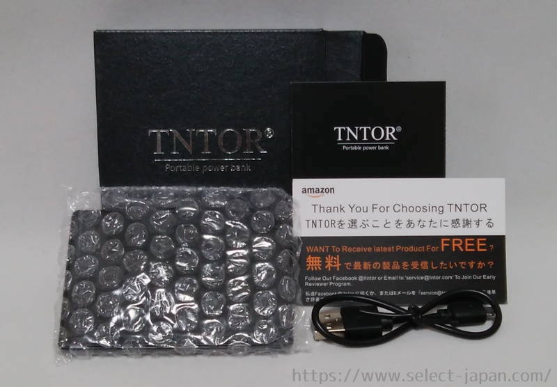 TNTOR mobile battery モバイルバッテリー　薄型　軽量　中国製　made in china