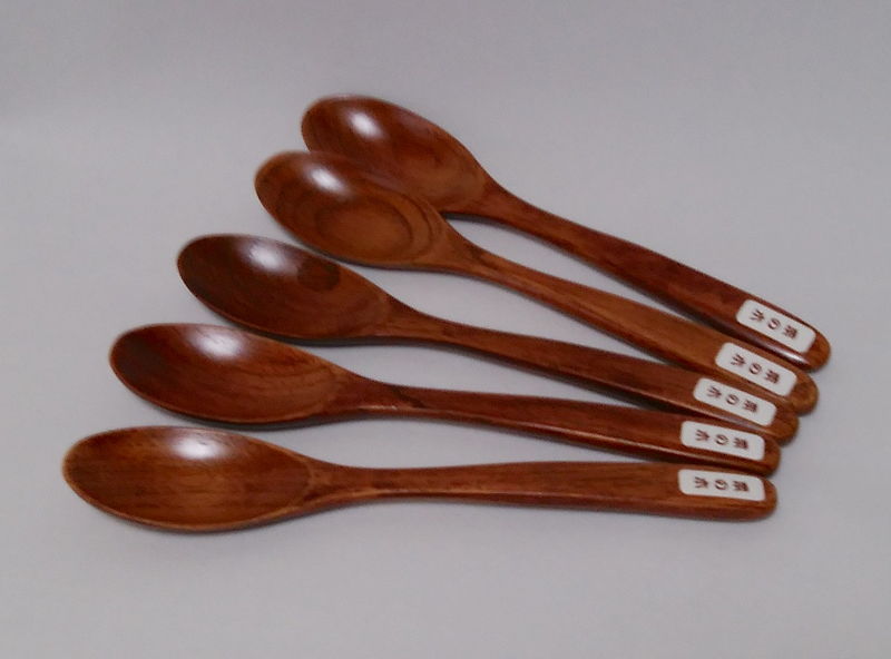国産　日本製　スプーン　木製　栗　漆　made in japan spoon