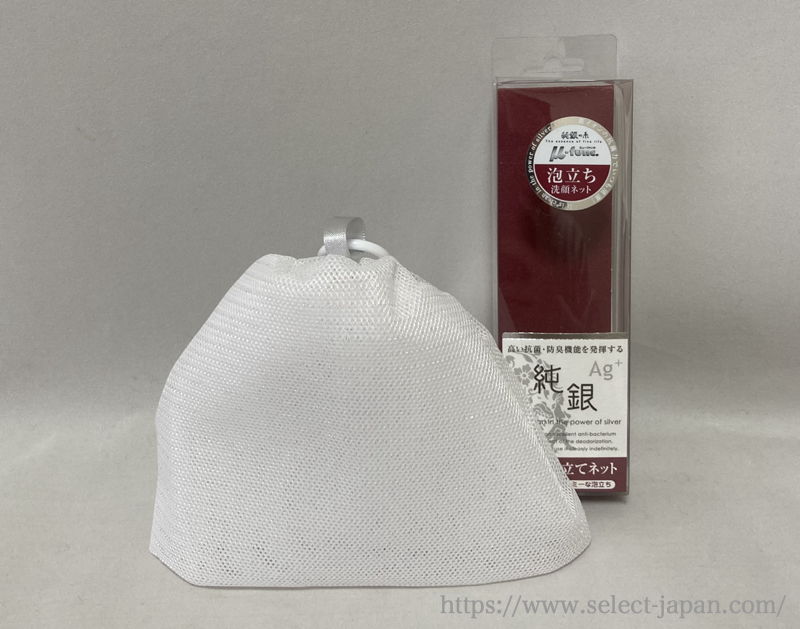ミューファン 純銀 抗菌 防臭 泡立てネット 洗顔 日本製 made in japan